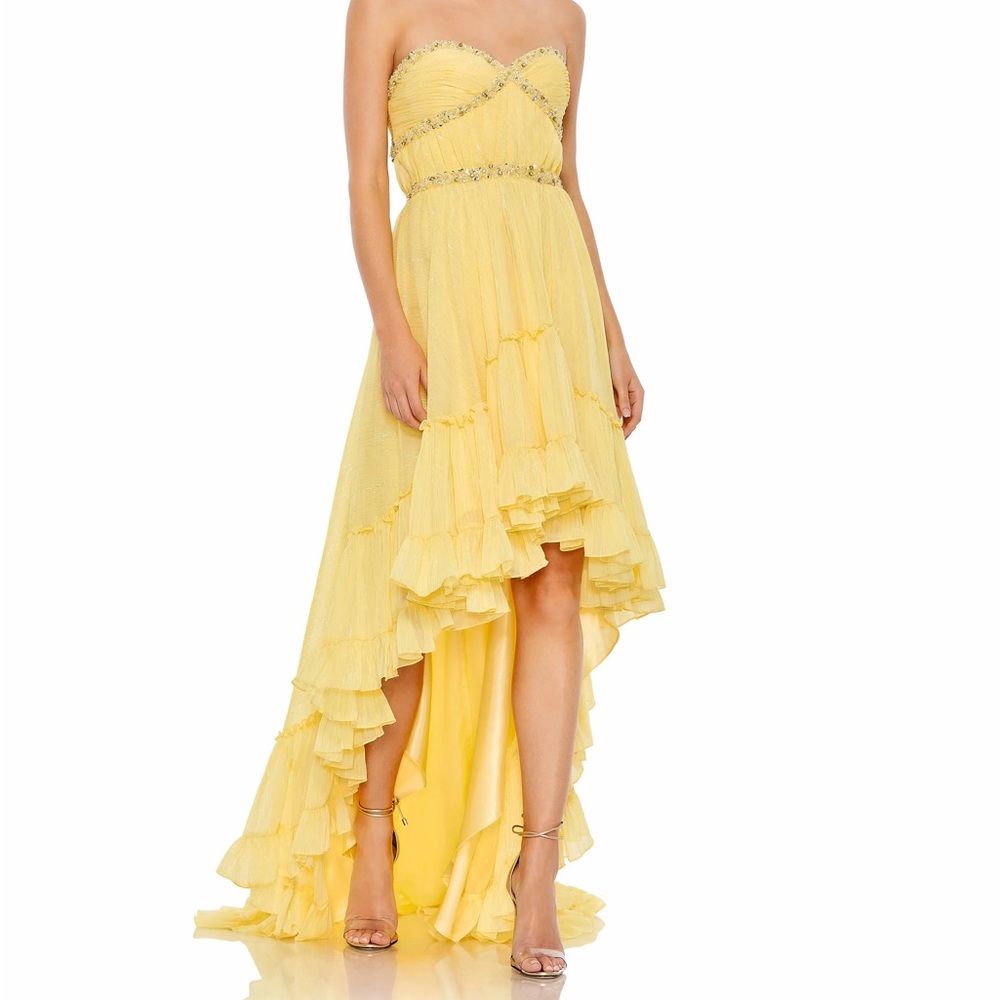 Mac Duggal 68098 Strapless High Low Dress